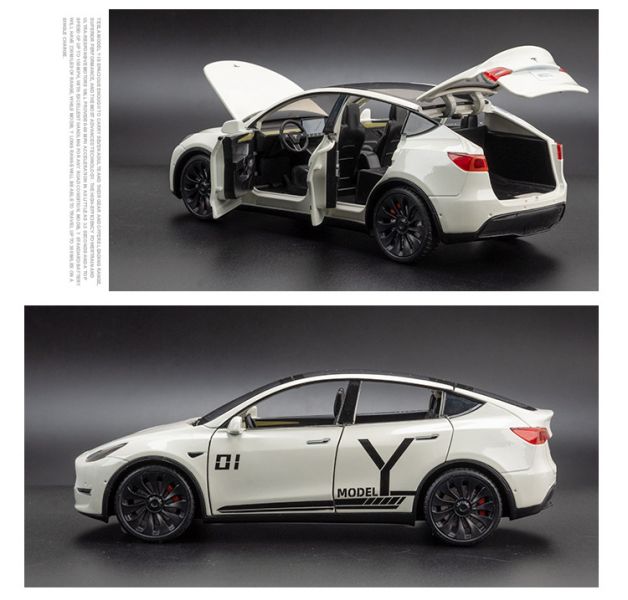 1/24 新款 特斯拉 Y 合金車 1:24 模型車 電動車 