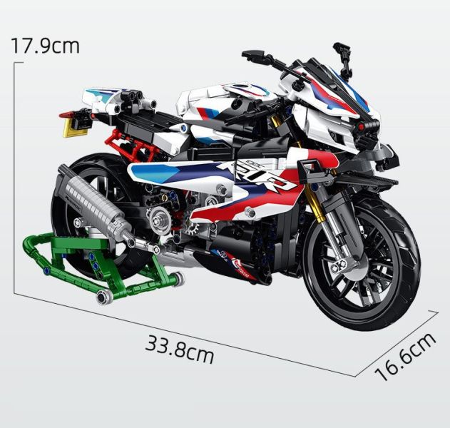 仿真 BMW S1000RR 重機積木 