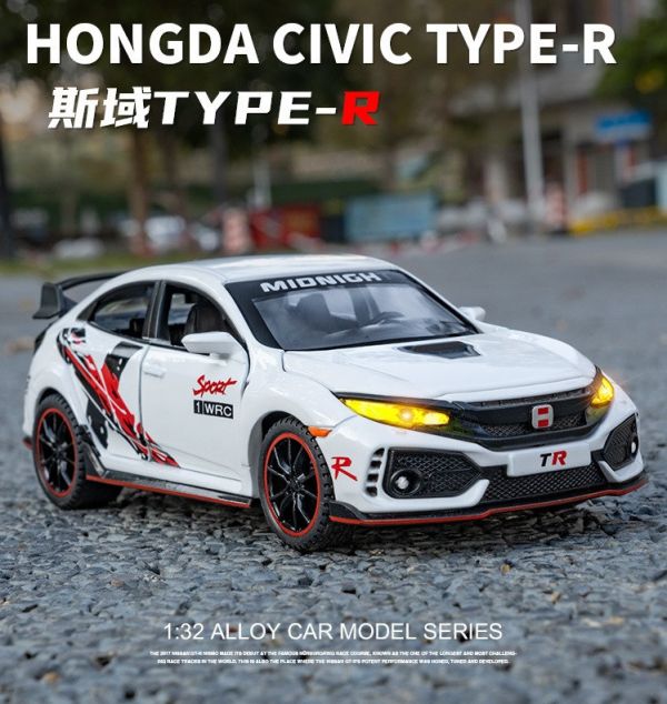 1:32 HONDA 喜美 CIVIC TYPE R 限定版 1/32 合金車 