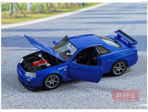 1/24 Welly 威利 尼尚 GTR R34 正版授權 1：24 合金車 