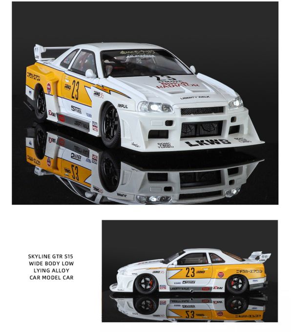 1/24 日式 爆走 GTR R34 GT-R JDM 合金車 1:24 