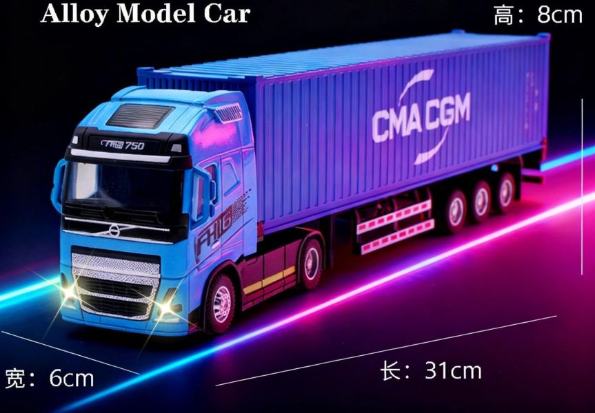 VOLVO 貨櫃車 拖車 合金模型 模型車 卡車 