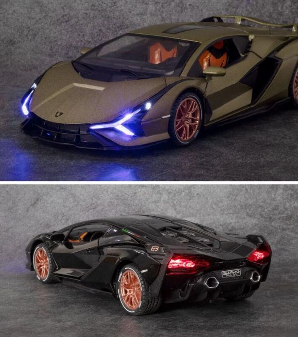 1/24 藍寶堅尼 閃電 SIAN FKP 37 高仿真合金車 1:24 (CZ24001) 