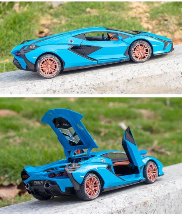 1/24 藍寶堅尼 閃電 SIAN FKP 37 高仿真合金車 1:24 (CZ24001) 