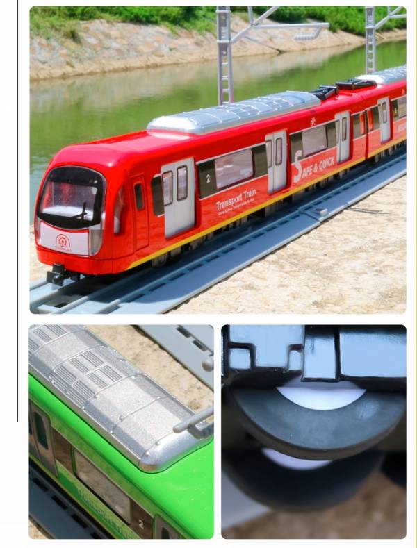 鎧威 2節合金地鐵 城市軌道 地鐵列車 金屬模型 火車模型 