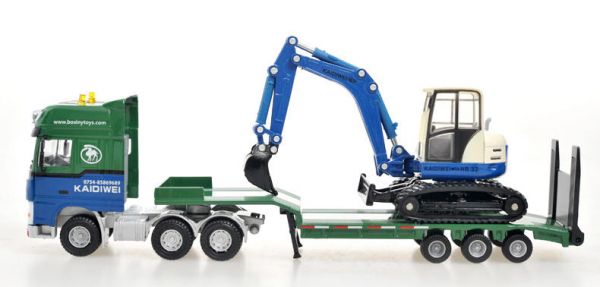 凱迪威 1:50 1/50 拖車 拖板車 挖土機 運輸車  