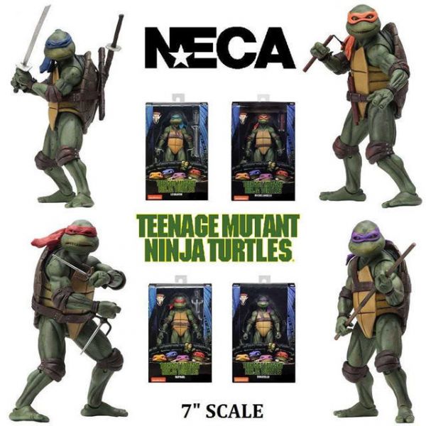 NECA 7吋 忍者龜 1990年 共四款 