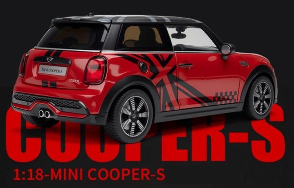 1:18 授權 MINI cooper s 合金車 