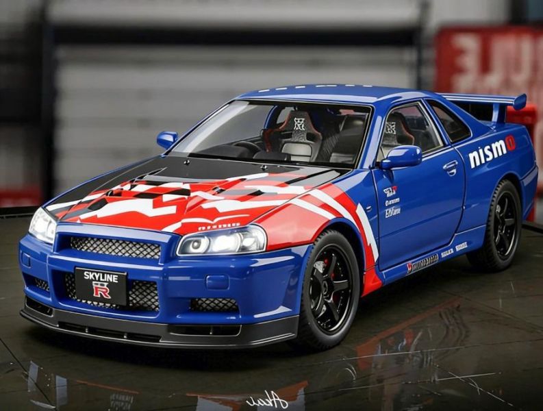 1:24 GTR R34 改裝版 1/24 