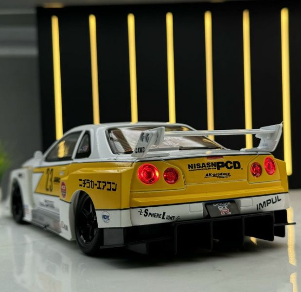 1/24 日式 爆走 GTR R34 GT-R JDM 合金車 1:24 