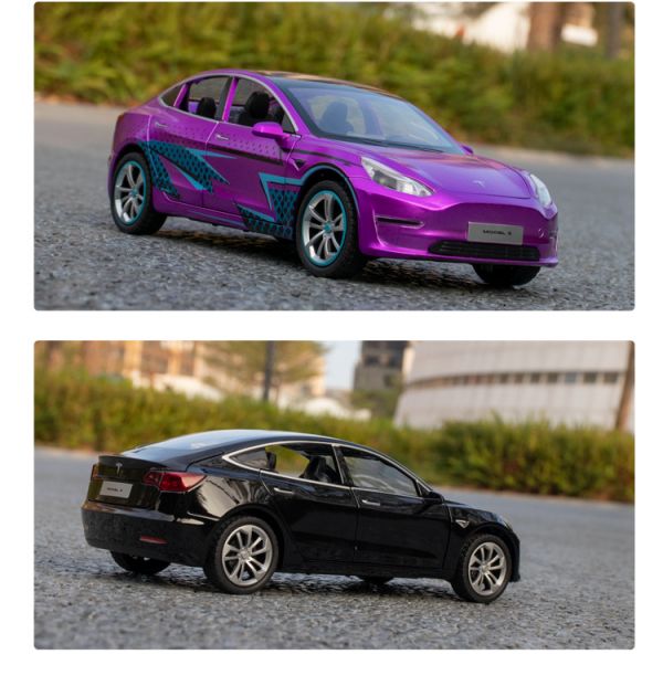 1/24 特斯拉 Model 3 1:24 合金車 模型車 