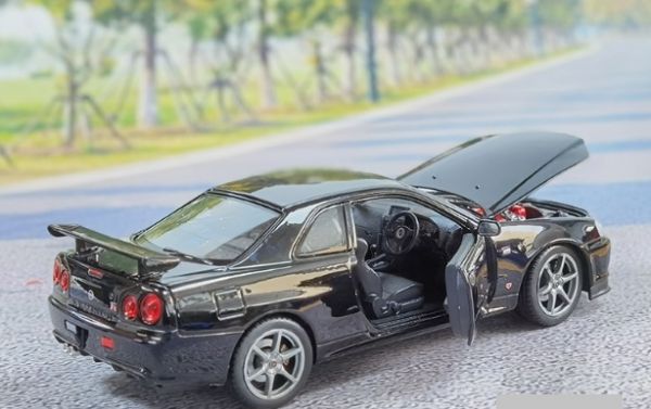 1/24 Welly 威利 尼尚 GTR R34 正版授權 1：24 合金車 