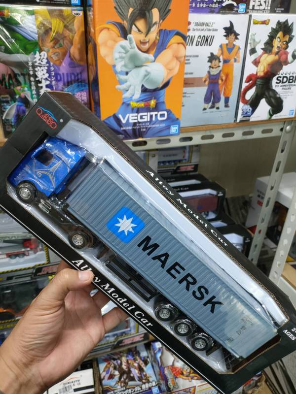 賓士 貨櫃車  拖車 合金模型 
