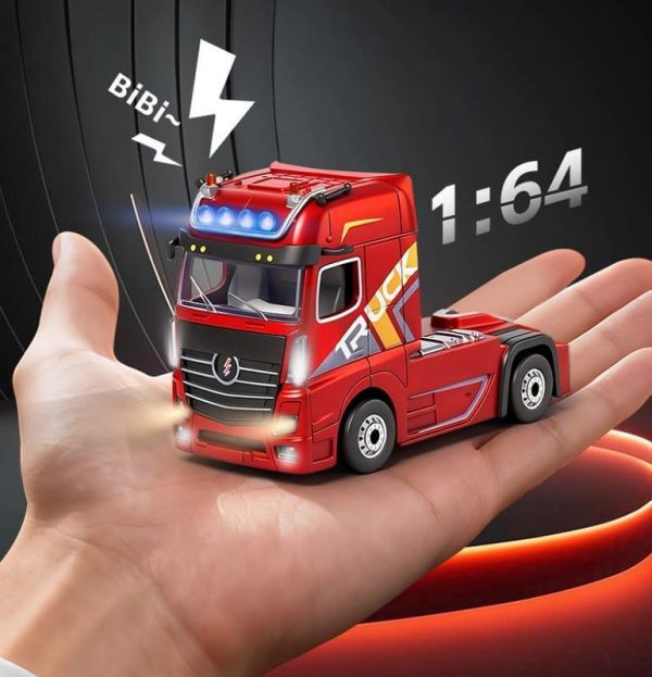 1:64 XK 遙控貨櫃車 迷你遙控車 貨櫃車 拖車 1/64 
