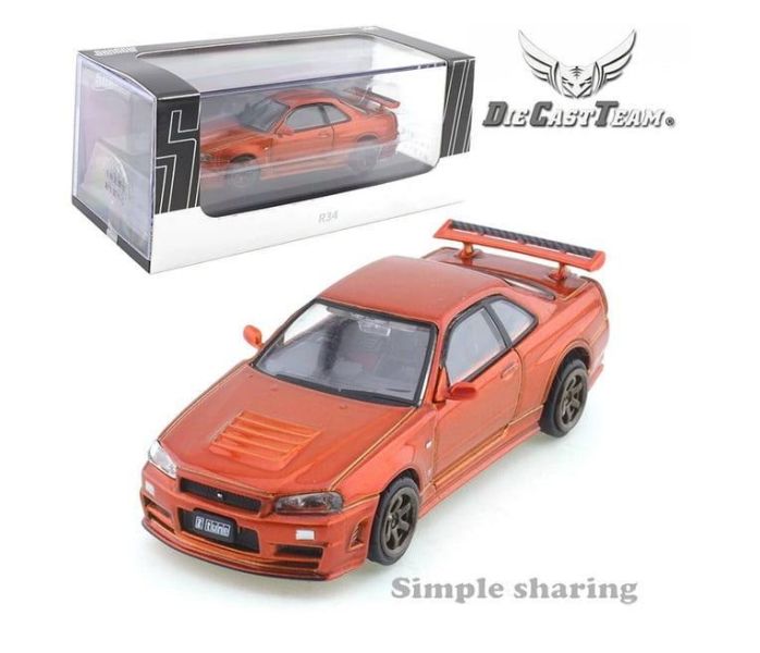 1:64 NISSAN 日產 GTR GT-R R34 1/64 合金車 DCT 