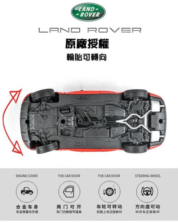 Land Rover 路虎 攬勝 1/24 合金車 