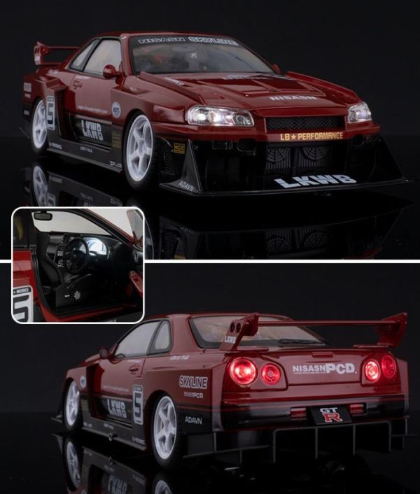1:18 爆走改裝版 GTR 合金車 