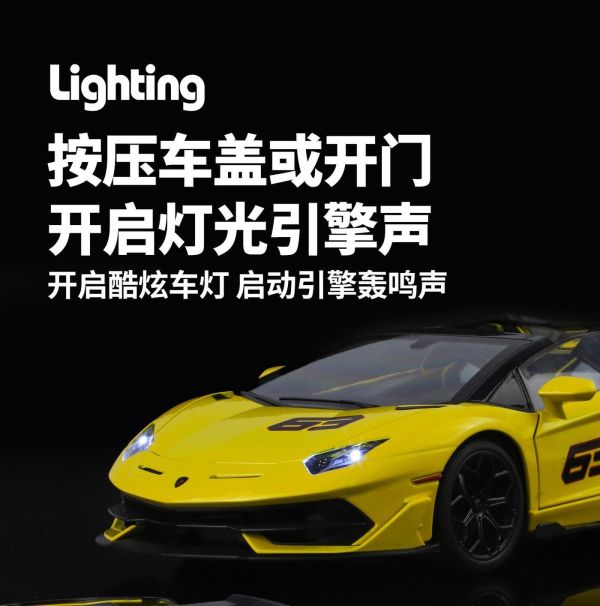 1/18 仿真 藍寶堅尼 SVJ63 賽道版 隱藏之牛 