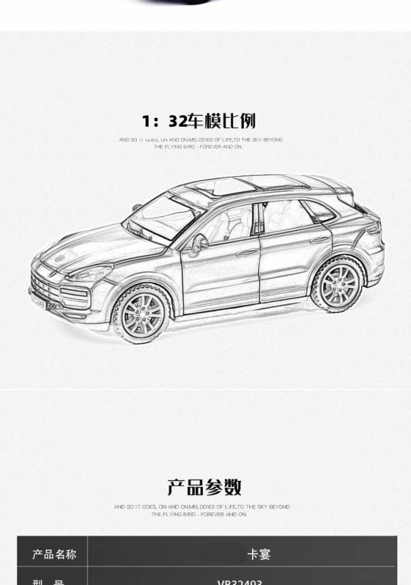1:32 保時捷 cayenne 凱宴 1/32 合金車  