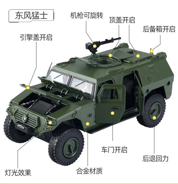 1/32 猛士 裝甲車 軍用卡車 1:32 合金車 模型車 