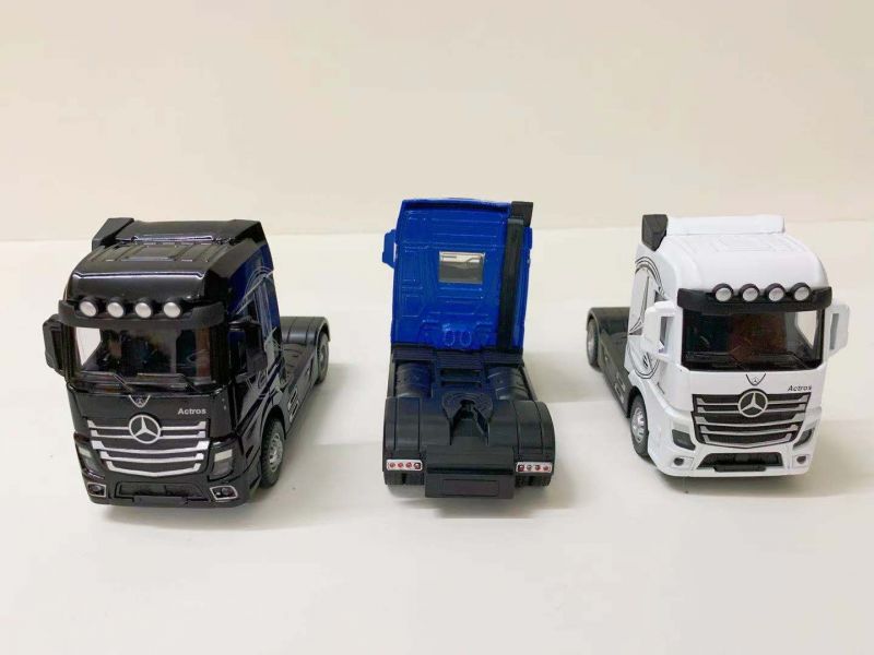 賓士 貨櫃車  拖車 合金模型 