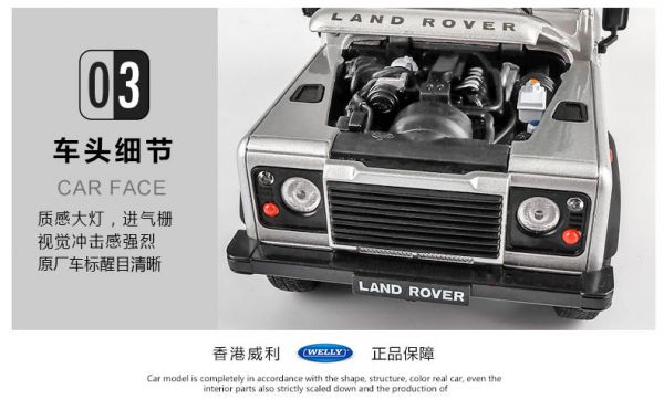 路虎 Land Rover 吉普車 衛士 1/24 合金車 