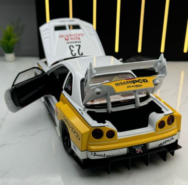 1/24 日式 爆走 GTR R34 GT-R JDM 合金車 1:24 