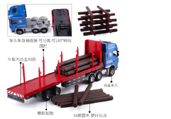 凱迪威 1:50 木材運輸車 工程車 貨車  