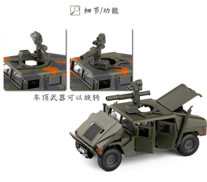 1:32 軍用 悍馬 H1 高質感 1/32 合金車 