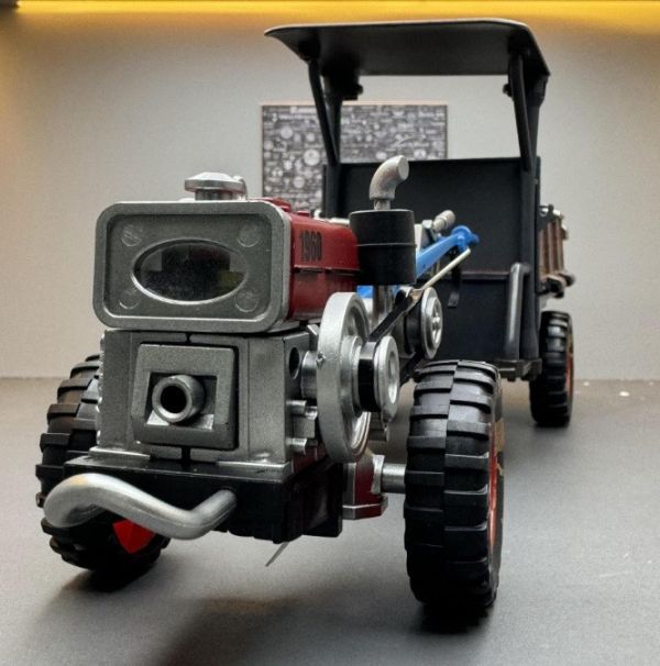 農耕車 耕耘車 拖拉機 模型 