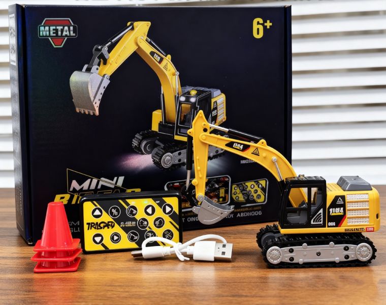 1:64 超迷你 遙控 合金堆高機 與怪手 