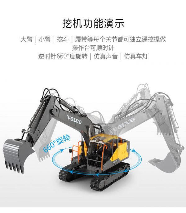 雙鷹 VOLVO 正版授權 遙控怪手 