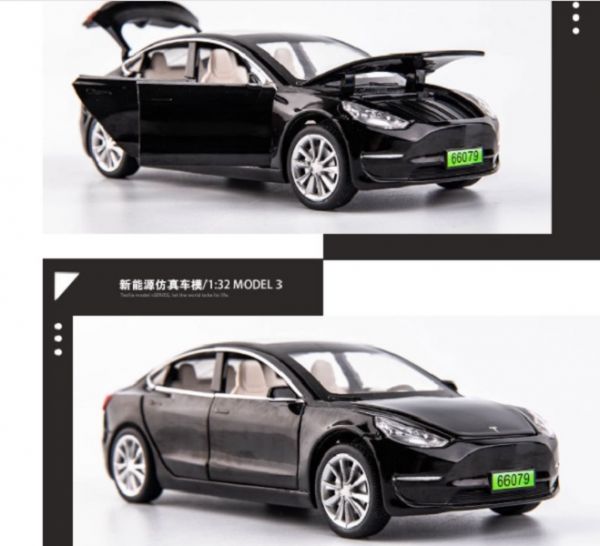 特斯拉 3 Tesla Model 3 1/32 1:32 合金車 迴力車 