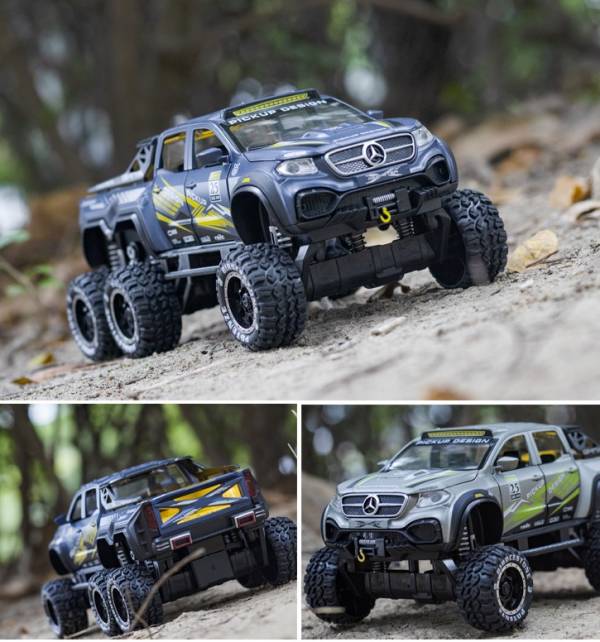  1/28 賓士 6X6 六輪 越野皮卡車 