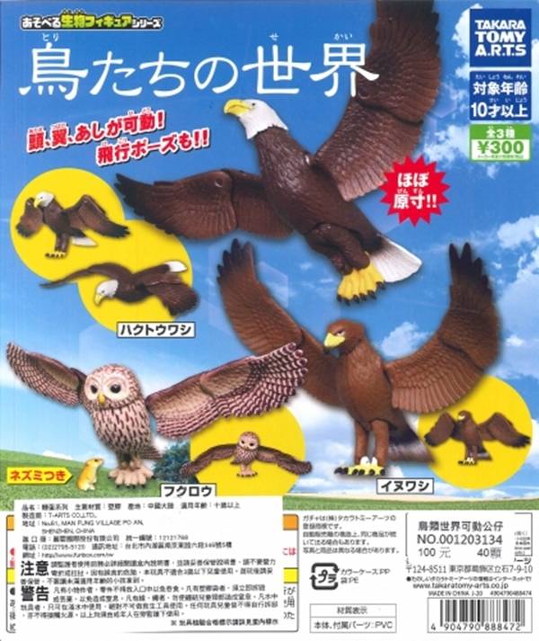 扭蛋 轉蛋 鳥類世界可動公仔 