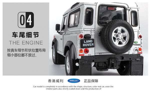 路虎 Land Rover 吉普車 衛士 1/24 合金車 