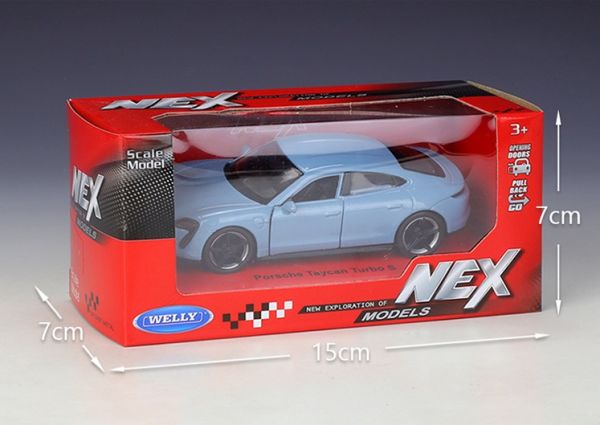 阿莎力 Welly 威利 保时捷Taycan Turbo 正版授權 1：36 1/36 合金車 迴力車 J06 