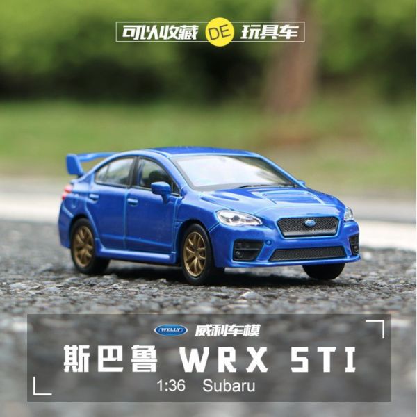 1:36 Welly 威利 硬皮鯊 SUBARU WRX STI 正版授權 