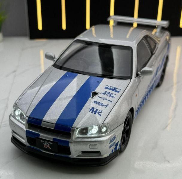 1/24 仿真 日產 GTR R34 尼桑 GT-R 1:24 