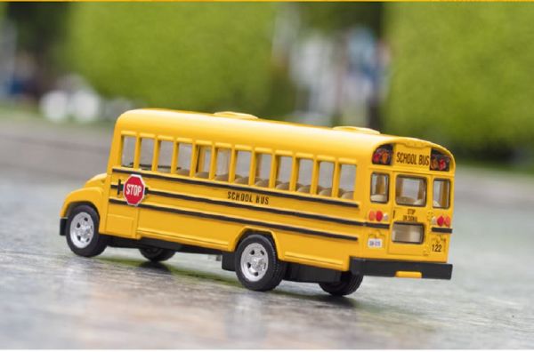 1:100 校園巴士 校車 巴士 合金車 模型車 1/100 