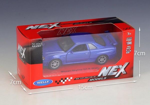 Welly 威利 正版授權 1：36 尼尚 GTR R34 1/36 合金車 模型車 迴力車 P02 