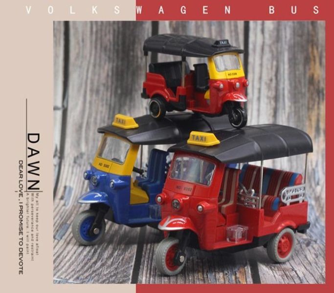 泰國 三輪車 嘟嘟車 合金車 模型車 