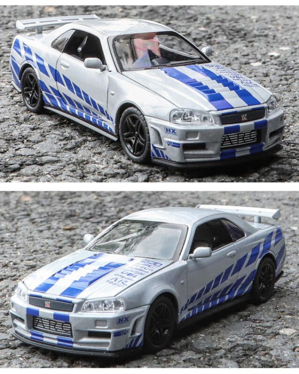 1/32 仿真 尼桑 GTR R34 GT-R 1:32 合金車 