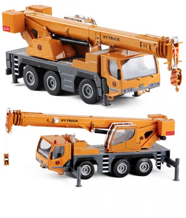 HY 1:50 吊車 起重機 工程車 合金模型 