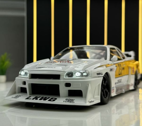 1/24 日式 爆走 GTR R34 GT-R JDM 合金車 1:24 