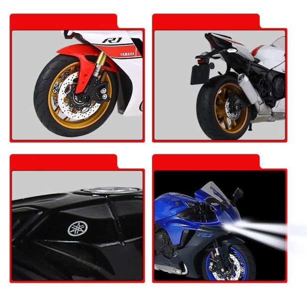 1:9 授權 YAMAHA 山葉 R1 重機模型 1/9 