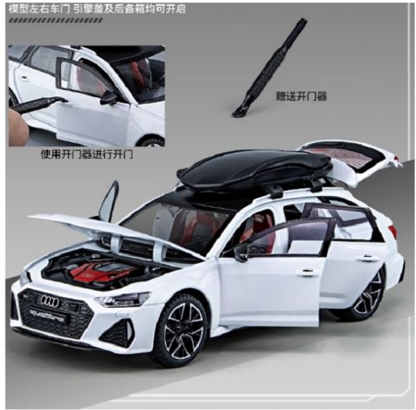 奧迪 RS6 1/24 合金車 1:24 迴力車 AUDI RS A6 