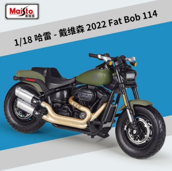 1/18 哈雷 Fat Bob114 重機模型 