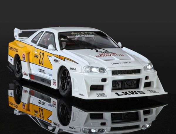 1/24 日式 爆走 GTR R34 GT-R JDM 合金車 1:24 