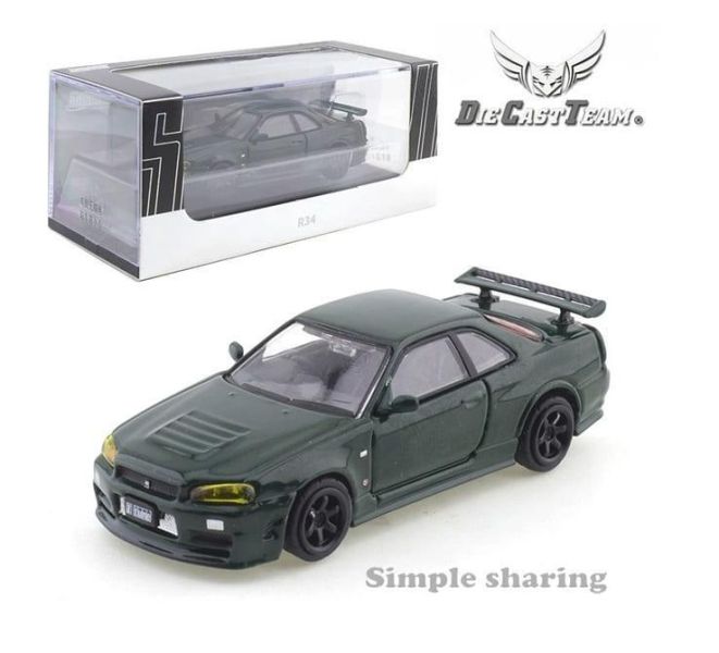1:64 NISSAN 日產 GTR GT-R R34 1/64 合金車 DCT 